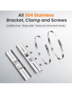 Kits de Montaje en Poste QILIPSU Acero Inoxidable 304 25x5 cm 2