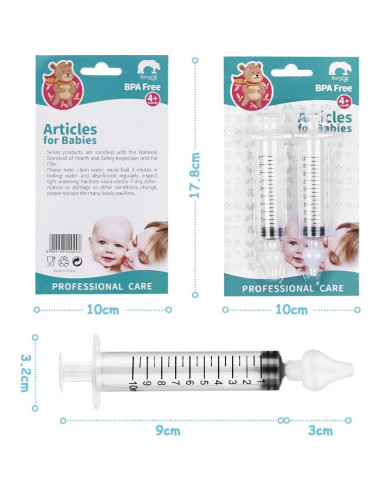 Aspirador Nasal para Bebés Vicloon 4pcs Silicona Portátil