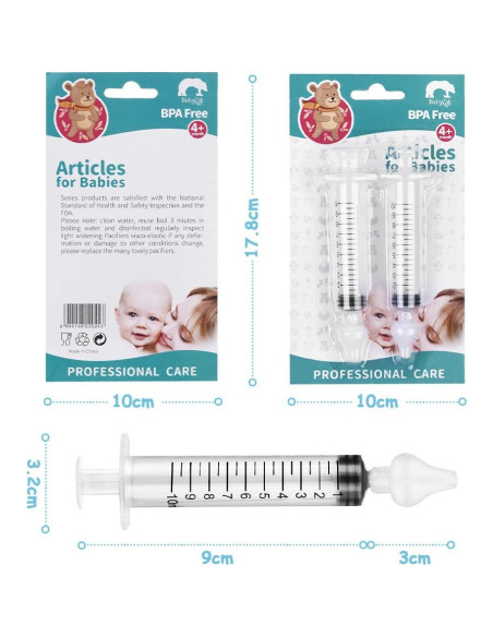 Aspirador Nasal para Bebés Vicloon 4pcs Silicona Portátil