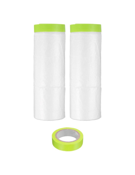 Película de Enmascarar Pre-Cinta uxcell 1.5m x 20m Verde