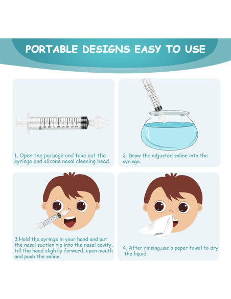 Aspirador Nasal para Bebés Vicloon 4pcs Silicona Portátil