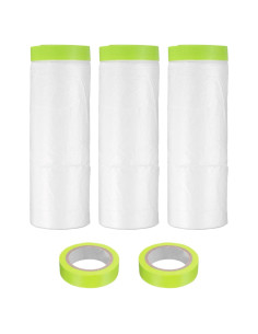 Película de Enmascarar Pre-Cinta uxcell 1.5m x 20m 3Pcs