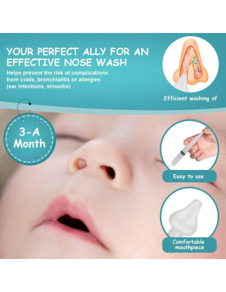 Aspirador Nasal para Bebés Vicloon 4pcs Silicona Portátil