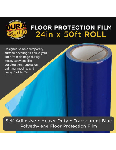 Película de Protección para Pisos Dura-Gold 9,29 m Azul