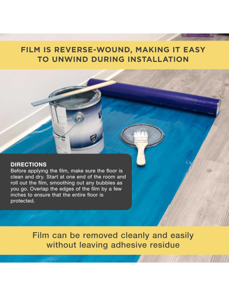 Película de Protección para Pisos Dura-Gold 9,29 m Azul