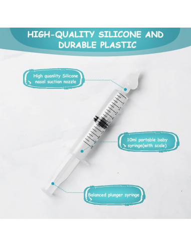 Aspirador Nasal para Bebés Vicloon 4pcs Silicona Portátil