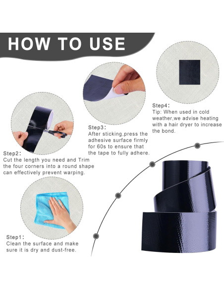 Cinta de Reparación Impermeable FDALAS 7.6cm x 7.62m