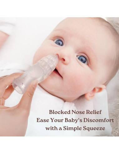 Aspirador Nasal Haakaa Pingüino para Bebés - Silicona Grado Alimenticio