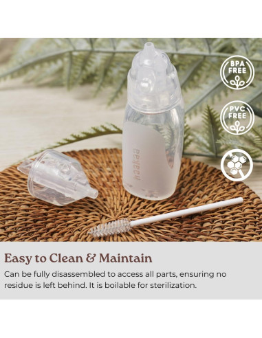 Aspirador Nasal Haakaa Pingüino para Bebés - Silicona Grado Alimenticio