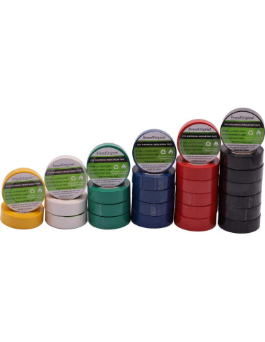 Cinta Aislante Eléctrica Multicolor SoundOriginal 6 Rollos 1.78 cm