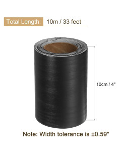 Cinta de Grano de Madera uxcell 10m x 10cm Negra Autoadhesiva 2