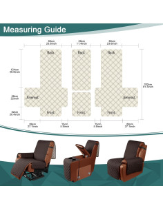 Funda Impermeable Ruaozz para Loveseat Reclinable 2 Plazas 2