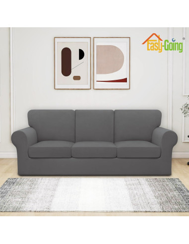 Easy-Going Funda de Sofá Estirable 7 Piezas X-Large Gris Claro