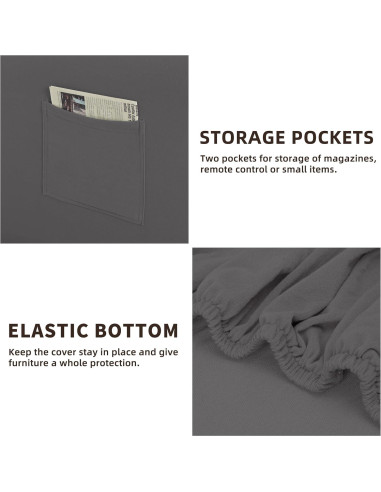 Easy-Going Funda de Sofá Estirable 7 Piezas X-Large Gris Claro