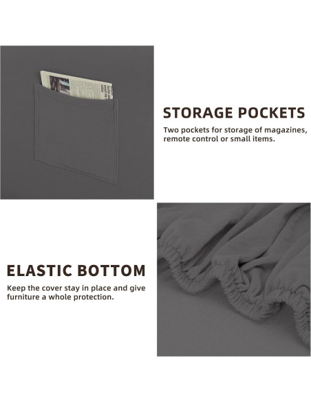 Easy-Going Funda de Sofá Estirable 7 Piezas X-Large Gris Claro