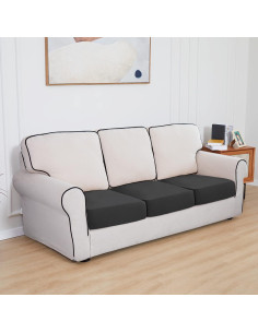Funda de cojín de sofá Easy-Going 3 piezas impermeable gris 2