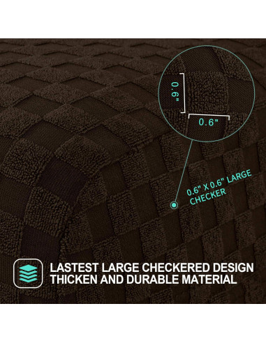 Funda de Sofá Reclinable YEMYHOM 8 Piezas Jacquard Café