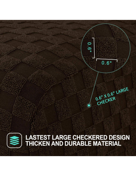 Funda de Sofá Reclinable YEMYHOM 8 Piezas Jacquard Café