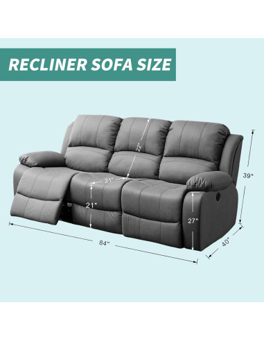 Funda de Sofá Reclinable YEMYHOM 8 Piezas Jacquard Café