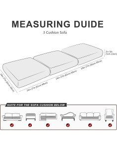 Fundas de cojín sofá Molasofa 3 cojines marrón claro elástico 2