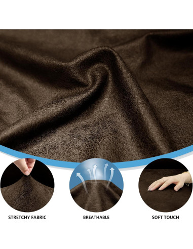 Funda de Sofá Pfrstuv 3 Plazas Café Estirable y Elástico