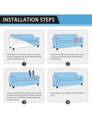Funda de Sofá Pfrstuv 3 Plazas Café Estirable y Elástico