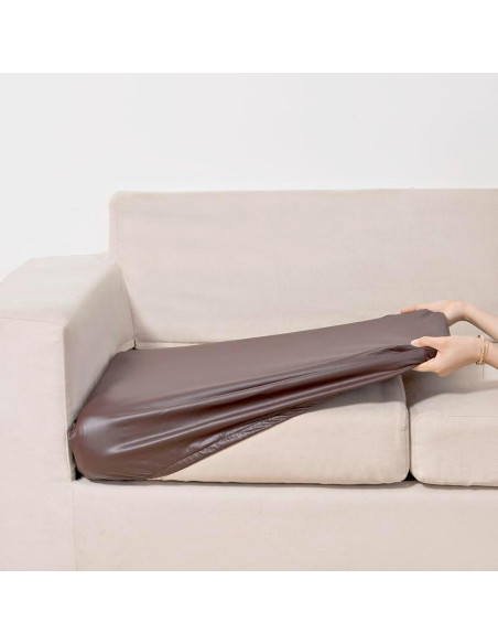 Funda de sofá elástica impermeable MIDODO color café 1pc