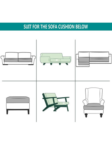 Funda de sofá elástica impermeable MIDODO color café 1pc