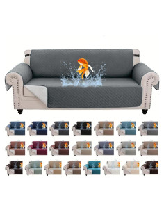 Funda de Sofá Acolchada Impermeable XINEAGE 69" Gris Oscuro