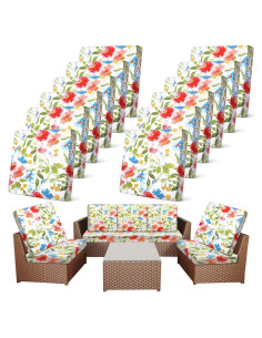 Fundas de Cojín de Patio Newwiee 12 Pcs Estirables