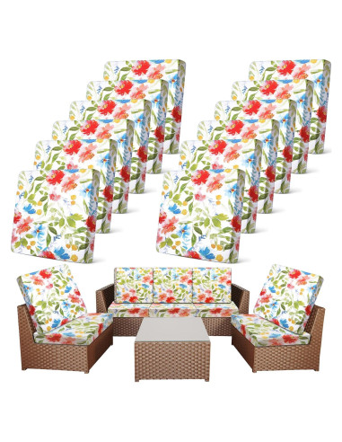 Fundas de Cojín de Patio Newwiee 12 Pcs Estirables