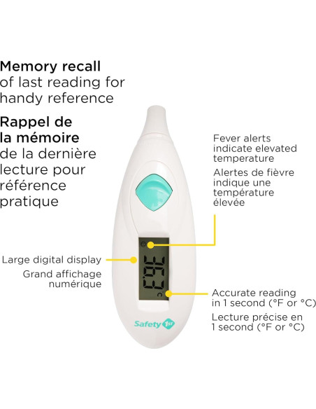 Termómetro de oído digital Safety 1st Lectura Rápida