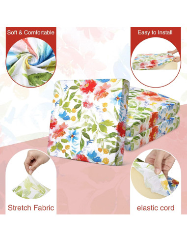 Fundas de Cojín de Patio Newwiee 12 Pcs Estirables