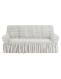 Funda de Sofá NICEEC Marfil Universal 3 Plazas Ajustable