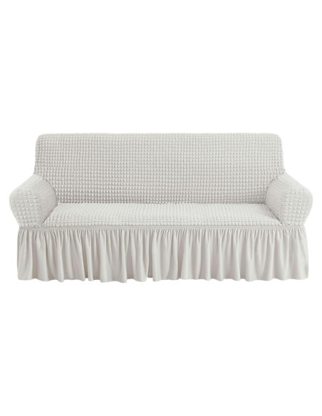 Funda de Sofá NICEEC Marfil Universal 3 Plazas Ajustable