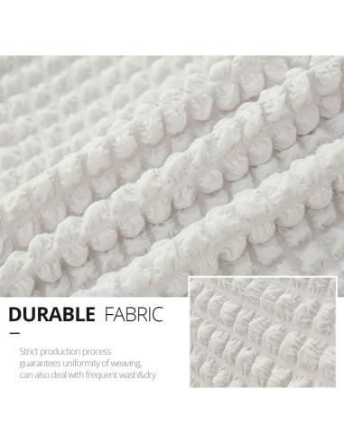 Funda de Sofá NICEEC Marfil Universal 3 Plazas Ajustable