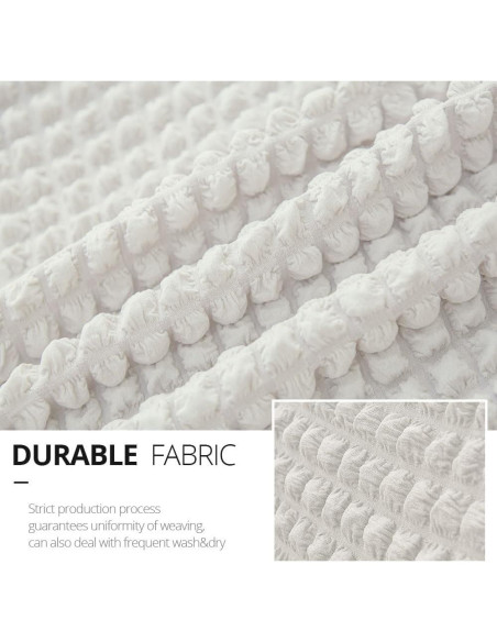 Funda de Sofá NICEEC Marfil Universal 3 Plazas Ajustable