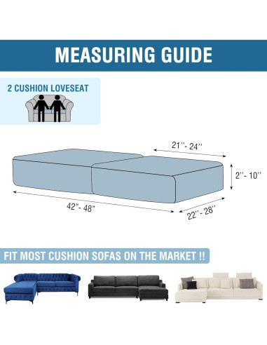 Funda de Cojín Sofá Taque 2 Piezas Terciopelo Gris