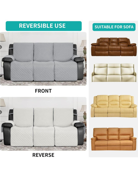 Funda de Sofá Recliner Easy-Going Impermeable 3 Asientos