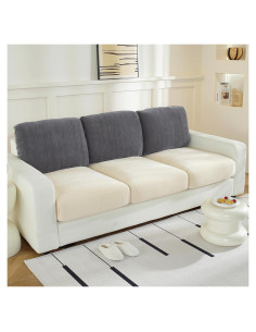 Funda de Cojín de Respaldo Grande WEYOND 3PC Chenille Gris