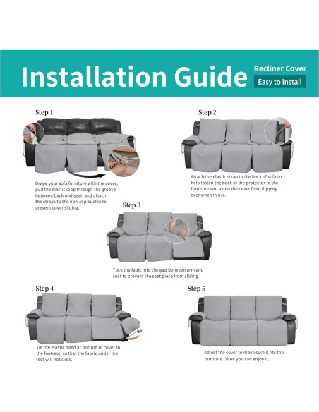 Funda de Sofá Recliner Easy-Going Impermeable 3 Asientos
