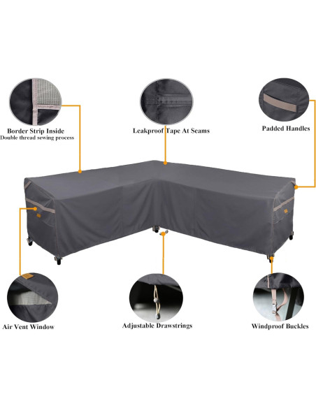 Cubierta de Sofá de Patio Garden Balsam 85" V Gris Oscuro