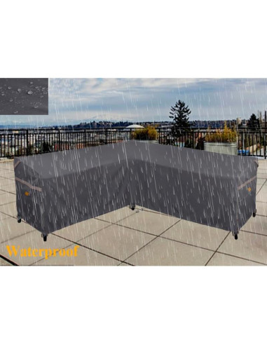 Cubierta de Sofá de Patio Garden Balsam 85" V Gris Oscuro