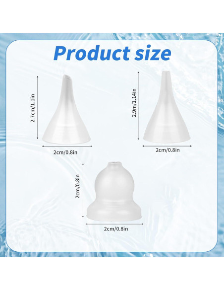 3 Puntas de Repuesto Silicona para Aspirador Nasal Bebé