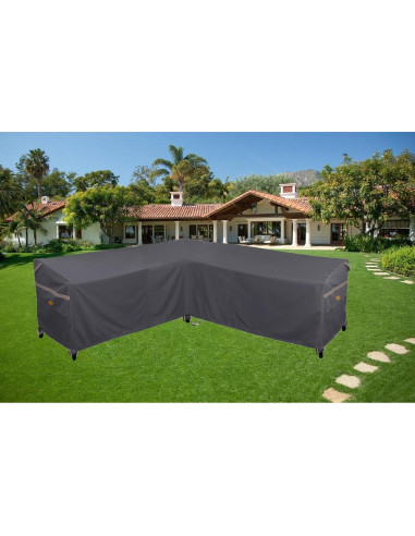 Cubierta de Sofá de Patio Garden Balsam 85" V Gris Oscuro