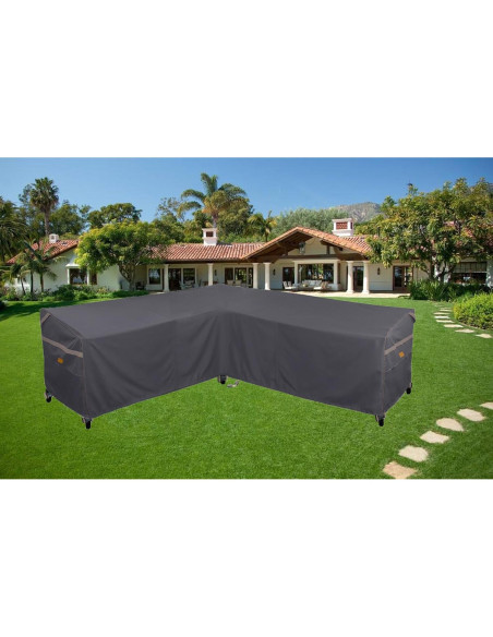 Cubierta de Sofá de Patio Garden Balsam 85" V Gris Oscuro