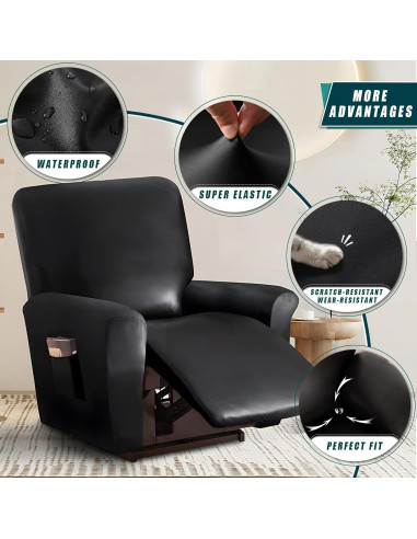 Funda de sofá reclinable JOKIVTOU 1/2/3 asientos impermeable