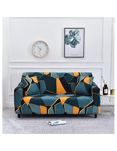 Funda de Sofá Estirable MIDODO 2 Plazas Patrón Geométrico