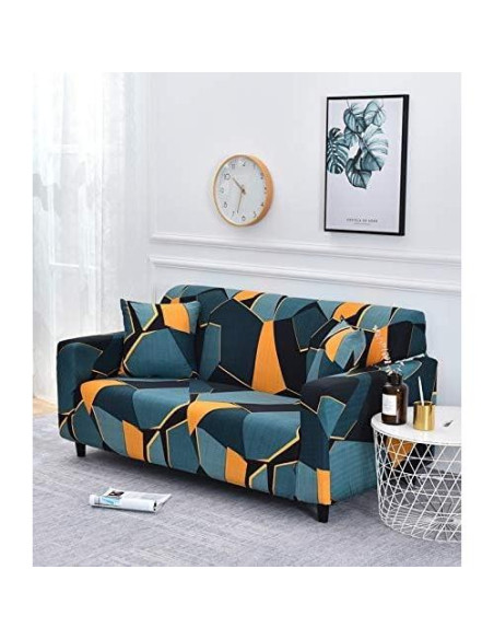 Funda de Sofá Estirable MIDODO 2 Plazas Patrón Geométrico