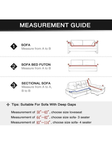 Funda de Sofá Estirable MIDODO 2 Plazas Patrón Geométrico